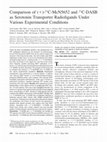 Research paper thumbnail of Comparison of (+)-(11)C-McN5652 and (11)C-DASB as serotonin transporter radioligands under various experimental conditions