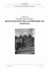 Research paper thumbnail of Etude prealable pour la restauration de la porterie du chateau de Morlet