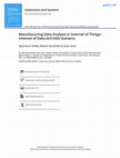 Research paper thumbnail of Manufacturing Data Analysis in Internet of Things/Internet of Data (IoT/IoD) Scenario