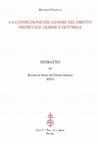 Research paper thumbnail of La costruzione giuridica del genere nel diritto medievale: norme e dottrina