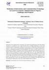 Research paper thumbnail of Mediation of Information and Communication Technology in Local Governments Administration in Nigeria: Challenges and Prospects