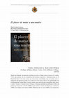 Research paper thumbnail of Reseña--El placer de matar a una madre por Marta López Luaces