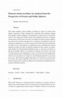 Research paper thumbnail of Women's Status in Islam: An Analysis from the Perspective of Private and Public Spheres