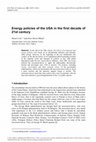 Research paper thumbnail of Energy policies of the USA in the first decade of 21st century