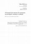 Research paper thumbnail of A formação dos sistemas de tratamento em português: mudança e avaliação