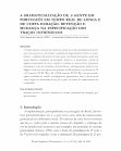 Research paper thumbnail of A gramaticalização de a gente em português em tempo real de longa e de curta duração: retenção e mudança na especificação dos traços intrínsecos