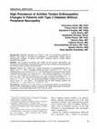 Research paper thumbnail of High Prevalence of Achilles Tendon Enthesopathic Changes in Patients with Type 2 Diabetes Without Peripheral Neuropathy