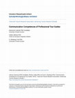 Research paper thumbnail of Communication Competences of Professional Tour Guides