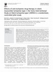 Research paper thumbnail of Effects of anti-ischaemic drug therapy in silent myocardial ischaemia type I: the Swiss Interventional Study on Silent Ischaemia type I (SWISSI I): a randomized, controlled pilot study