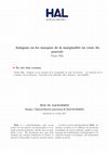 Research paper thumbnail of Antigone ou les masques de la marginalité au cœur du pouvoir