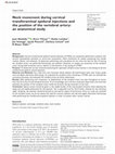 Research paper thumbnail of Neck movement during cervical transforaminal epidural injections and the position of the vertebral artery: an anatomical study