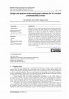 Research paper thumbnail of Design and analysis of microstrip patch antenna for 5G wireless communication systems