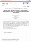 Research paper thumbnail of Analysis of Cutting Forces and Optimization of Cutting Parameters in High Speed Ball-end Milling Using Response Surface Methodology and Genetic Algorithm