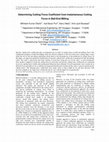 Research paper thumbnail of Determining cutting force coefficients from instantaneous cutting forces in ball end milling