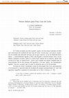 Research paper thumbnail of Versos latinos para Fray Luis de León