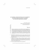 Research paper thumbnail of El Control Constitucional de los Acuerdos en Forma Simplificada en Colombia. Un caso de evasión del control