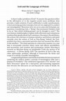 Research paper thumbnail of God and the Language of Poiesis