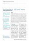 Research paper thumbnail of Dental Websites as New Media Tools for Patients in Dental Health Tourism