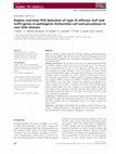 Research paper thumbnail of Duplex real-time PCR detection of type III effector tccP and tccP2 genes in pathogenic Escherichia coli and prevalence in raw milk cheeses