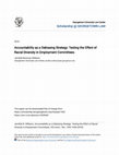 Research paper thumbnail of Accountability as a Debiasing Strategy: Testing the Effect of Racial Diversity in Employment Committees