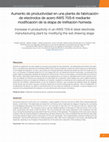 Research paper thumbnail of Aumento de productividad en una planta de fabricación de electrodos de acero AWS 70S-6 mediante modificación de la etapa de trefilación húmeda