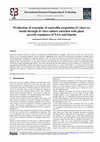 Research paper thumbnail of Production of reserpine of rauwolfia serpentina [L] kurz ex benth through in vitro culture enriched with plant growth regulators of NAA and kinetin