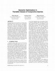 Research paper thumbnail of Semantic Optimization in Tractable Classes of Conjunctive Queries