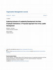 Research paper thumbnail of Exploring Inclusion of Leadership Development into New Employee Orientations: A Proposed Approach from Army Leader Development