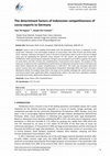 Research paper thumbnail of The determinant factors of Indonesian competitiveness of cocoa exports to Germany