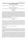 Research paper thumbnail of Pengaruh Sektor Tersier terhadap Pertumbuhan Ekonomi Kawasan Barat dan Timur Indonesia