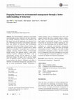 Research paper thumbnail of Engaging farmers in environmental management through a better understanding of behaviour