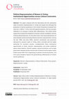 Research paper thumbnail of Political Representation of Women in Turkey