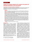 Research paper thumbnail of Insight into strategies adopted by the residents who passed exit fellowship examination in first few attempts