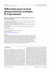 Research paper thumbnail of Differential sensor in front photopyroelectric technique: II. Experimental