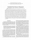 Research paper thumbnail of Sustainable Water Resources Management