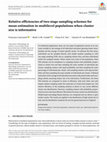 Research paper thumbnail of Relative efficiencies of two‐stage sampling schemes for mean estimation in multilevel populations when cluster size is informative