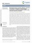 Research paper thumbnail of Bioinspired pressure-sensitive adhesive: evaluation of the effect of dopamine methacrylamide comonomer as a general property modifier using molecular dynamics simulation