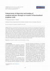 Research paper thumbnail of Enhancement of dispersion and bonding of graphene-polymer through wet transfer of functionalized graphene oxide