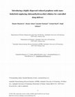 Research paper thumbnail of Introducing a highly dispersed reduced graphene oxide nano-biohybrid employing chitosan/hydroxyethyl cellulose for controlled drug delivery