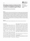 Research paper thumbnail of Debonding mechanism of polymeric fibers in reinforced cementitious composites as a function of crystallinity degree of fibers