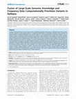 Research paper thumbnail of Fusion of large-scale genomic knowledge and frequency data computationally prioritizes variants in epilepsy