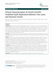 Research paper thumbnail of Clinical characterization of int22h1/int22h2-mediated Xq28 duplication/deletion: new cases and literature review