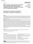 Research paper thumbnail of What matters in patient-centered medical home transformation: Whole system evaluation outcomes of the Brown Primary Care Transformation Initiative