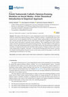 Research paper thumbnail of Polish Nationwide Catholic Opinion-Forming Weeklies on Social Media—From Theoretical Introduction to Empirical Approach