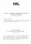 Research paper thumbnail of Discours et stratégies de campagne du Front national à Marseille et à Perpignan