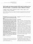 Research paper thumbnail of Oral health and related quality of life status in patients from UK and Turkey: a comparative study in Behcet’s disease