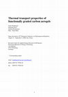 Research paper thumbnail of Thermal Transport Properties of Functionally Graded Carbon Aerogels