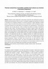 Research paper thumbnail of Thermal conductivity of monolithic synthetic hard carbons as a function of pyrolysis temperature