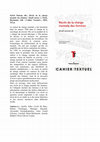 Research paper thumbnail of Publications coll. "Cahier Textuel" 2022