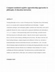 Research paper thumbnail of Computer-mediated cognitive apprenticeship approaches to philosophy of education instruction